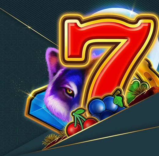 The Clubhouse Casino login artwork with a golden seven, a wolf and cherries The Clubhouse Casino login artwork with a golden seven, a wolf and cherries